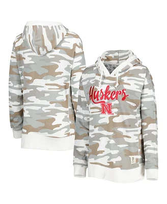 Women's Pressbox Camo Nebraska Huskers San Pablo Pullover Hoodie
