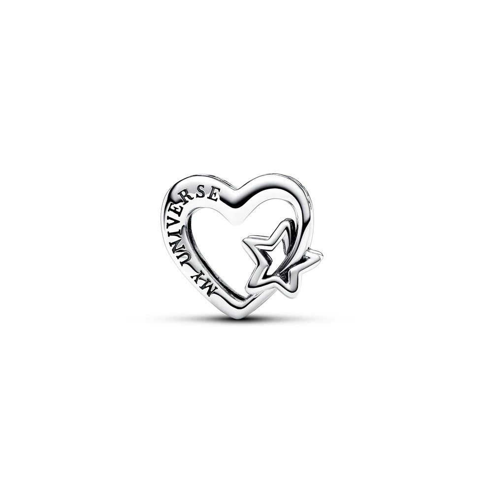 Pandora Sterling Silver Openwork Family Heart Star Charm