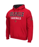 Men's Colosseum Red Louisville Cardinals Sunrise Pullover Hoodie