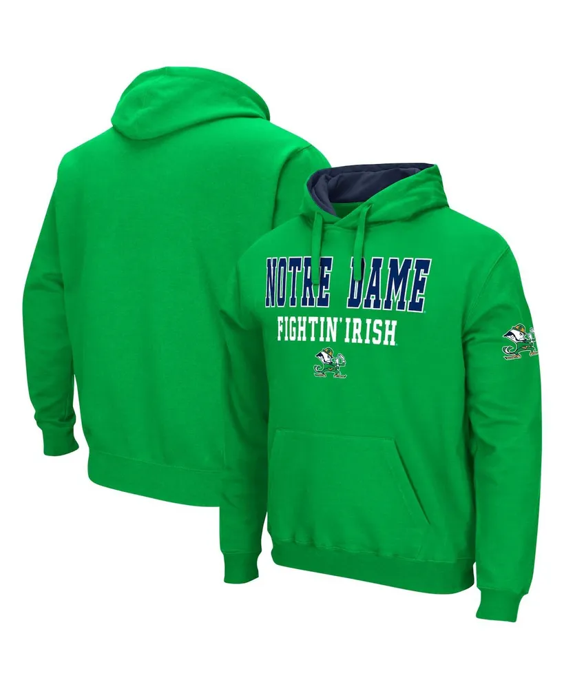Men's Colosseum Green Notre Dame Fighting Irish Sunrise Pullover Hoodie