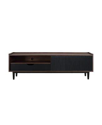 Manhattan Comfort Duane 59.25" Medium Density Fibreboard Ribbed Tv Stand