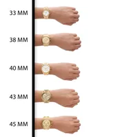 Michael Kors Women's Lexington Three-Hand Rose Gold-Tone Stainless Steel Watch 26mm