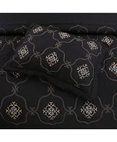 MarCielo 3 Piece Quilted Embroidery Quilts Bedspreads Set Emma Queen