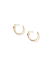 Nectar Nectar New York Coral Semi Hoop Dangle Earrings