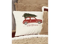 J Queen New York Christmas Car Decorative Pillow, 20" x 20"