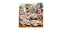 Certified International Evergreen Christmas 4 Piece Dinner Plate