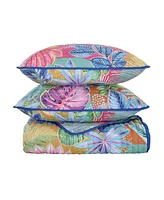 J by J Queen Hanalei Tropical 3-Pc Quilt Set