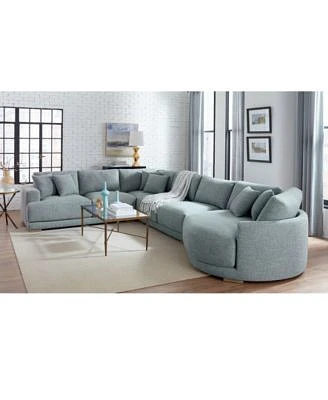 Closeout Vasher Fabric Sectional Collection Created For Macys