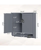 Wall Mounted Bathroom Medicine Cabinet Storage Cupboard
