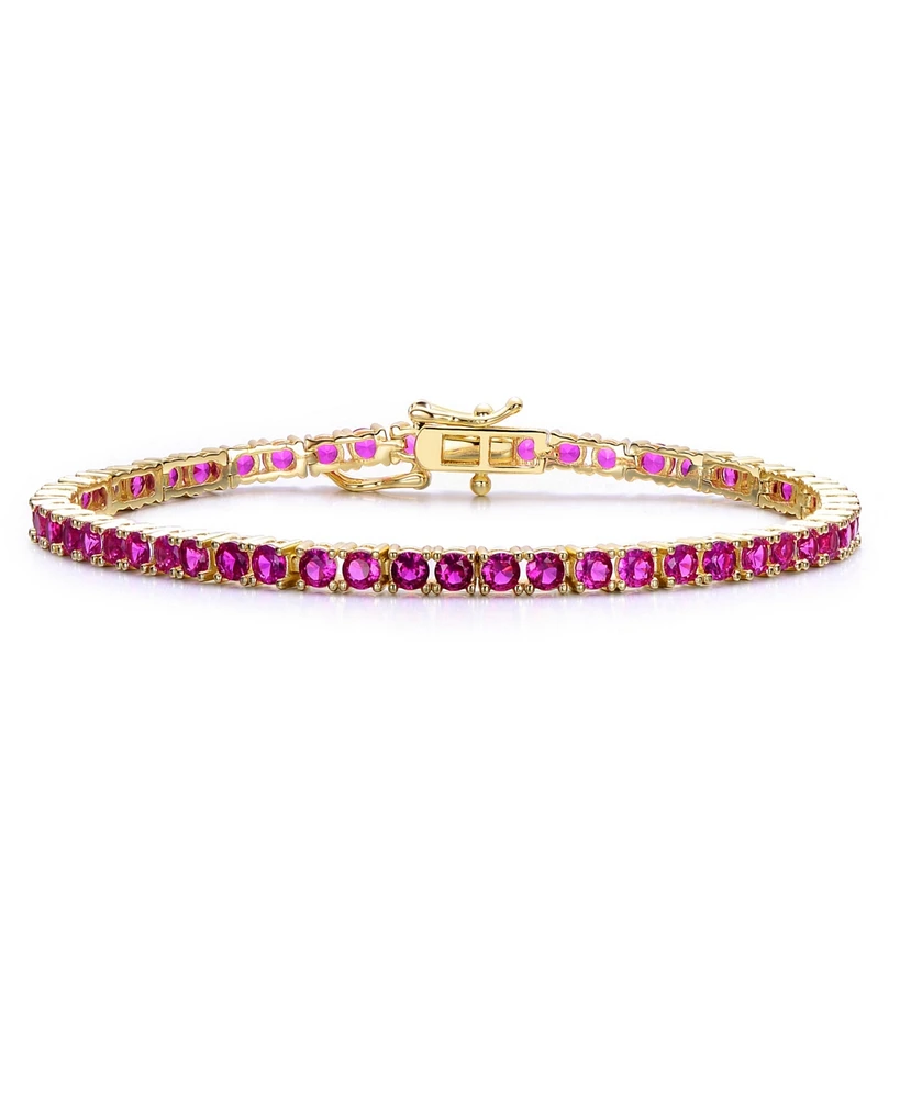 Classic 3mm Colored Cubic Zirconia Tennis Bracelet