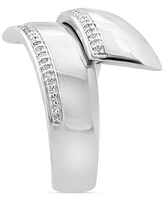 Effy Diamond Wide Bypass Ring (1/8 ct. t.w.) in Sterling Silver