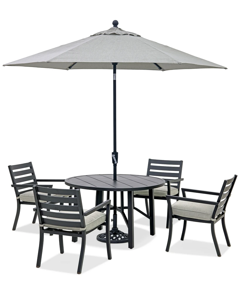Astaire Outdoor 5-pc dining Set (48" round table + 4 chairs), Created for Macy's