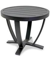 Astaire 24" Round Outdoor Slat Top End Table, Created for Macy's