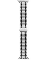 Vince Camuto Men's Silver-Tone and Gunmetal Stainless Steel Link Band Compatible with 42mm, 44mm, 45mm, Ultra