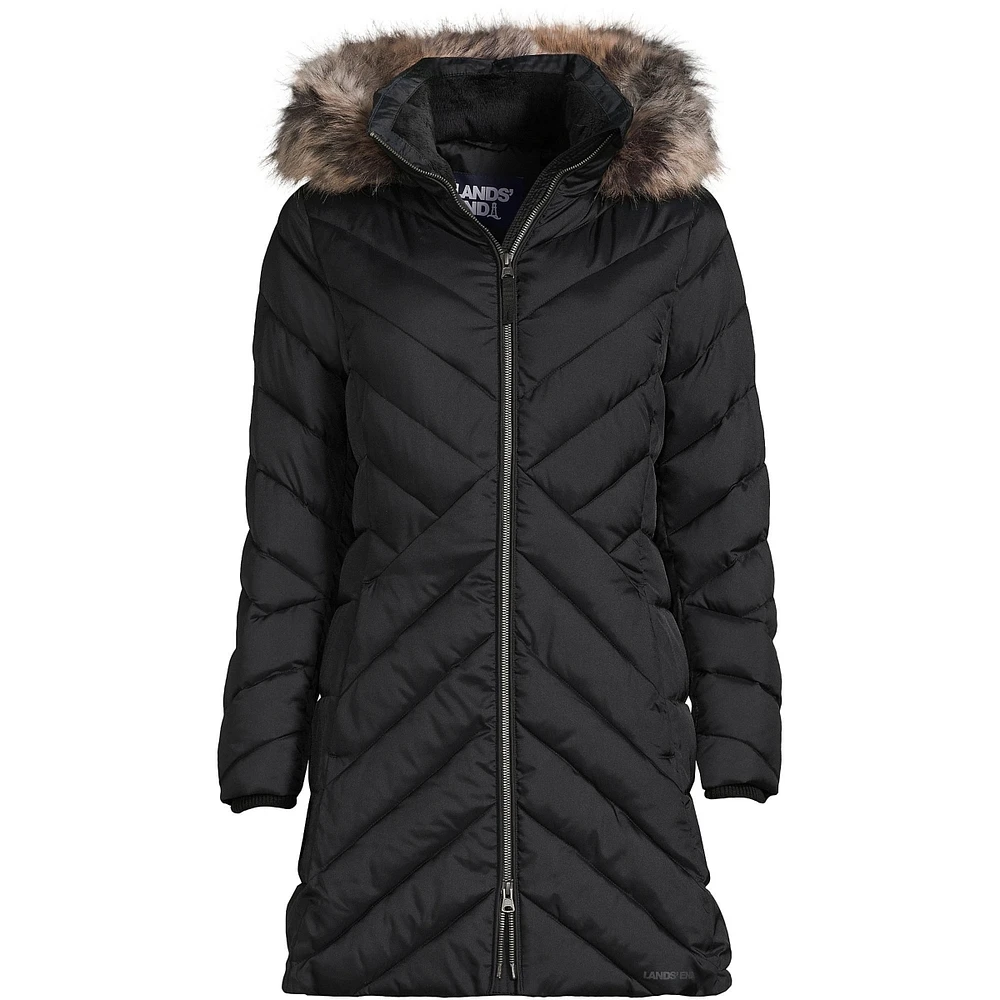 Lands' End Women's Tall Insulated Cozy Fleece Lined Winter Coat