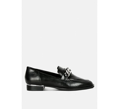Pola Nude Leather Horsebit Loafers
