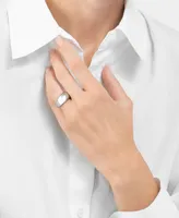 Adornia Silver-Tone Water-Resistant Tall Dome Ring