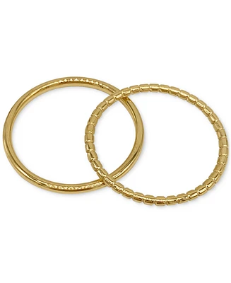 Adornia Gold-Tone Water-Resistant Stacking Ring Set