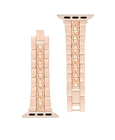Nine West Women's Rose Gold-Tone Alloy Metal Chain Center Link Bracelet designed for Apple Watch 42mm (Series 10) & 38/40/41mm