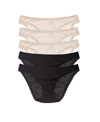 On Gossamer Women's Mesh Bikini 5 Pack Underwear