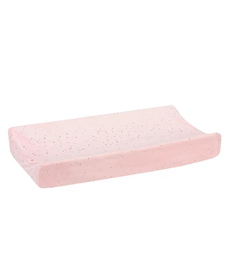 Lambs & Ivy Ballerina Baby Pink/Gold Stars Soft Changing Pad Cover