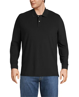 Lands' End Men's Big & Tall Comfort First Long Sleeve Mesh Polo