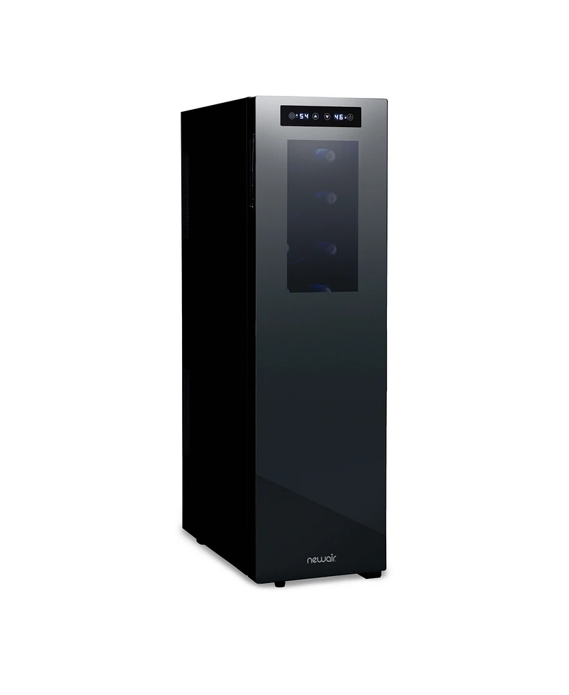 Newair Shadow-t Series Wine Cooler Refrigerator 18 Bottle Dual Temperature Zones, Freestanding Mirrored Wine Fridge with Double-Layer Tempered Glass D
