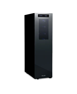 Newair Shadow-t Series Wine Cooler Refrigerator 18 Bottle Dual Temperature Zones, Freestanding Mirrored Wine Fridge with Double-Layer Tempered Glass D