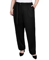 Ny Collection Plus Belted Scuba Pants