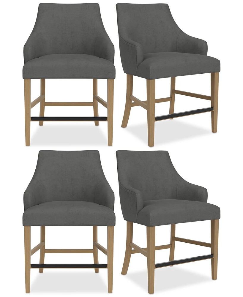 Nelin 4pc Counter Height Chair Set
