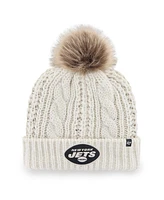 Women's '47 Brand Cream New York Jets Meeko Cuffed Knit Hat