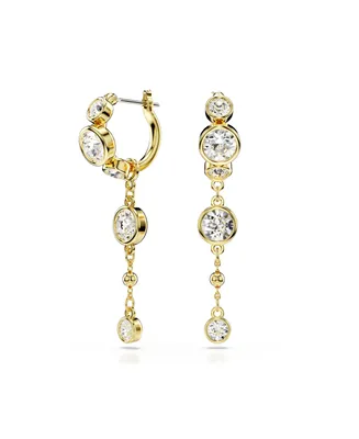 Swarovski Round Cut, White, Mixed Metal Finish Imber Drop Earrings