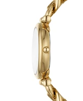 Fossil Women's Carlie Three-Hand Gold-Tone Stainless Steel Watch 28mm