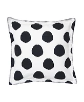 20" x 20" Dot Onyx Black Polka Dot Printed Throw Pillow