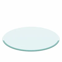 38.6" Inch Round Tempered Glass Table Top Clear Glass 2/5" Inch Thick Beveled Polished Edge