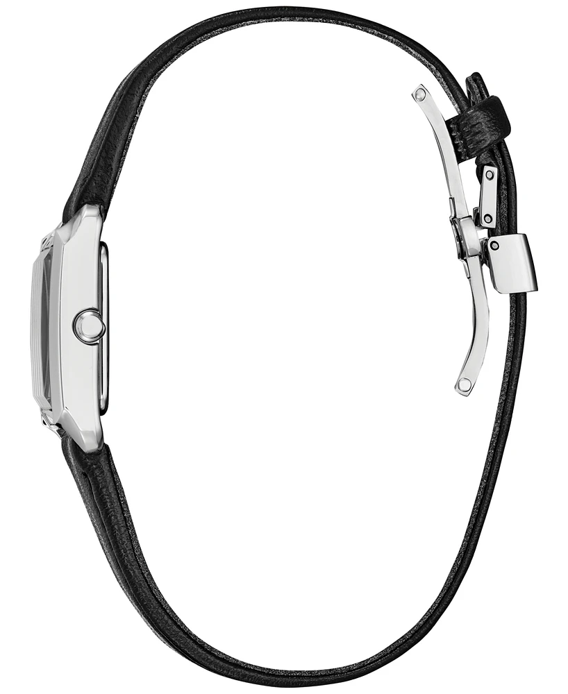 Citizen Eco-Drive Women's Bianca Black Apple Material Strap Watch 28mm