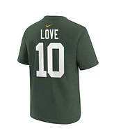 Preschool Boys and Girls Nike Jordan Love Green Green Bay Packers Player Name and Number T-shirt