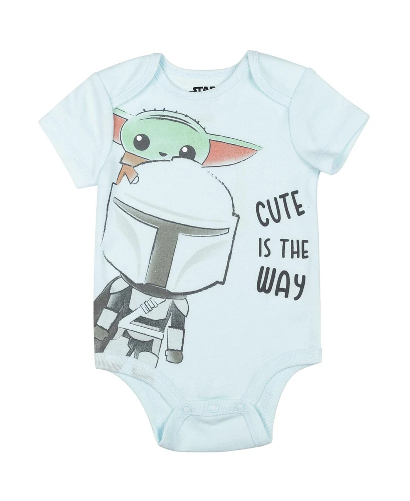 Star Wars Baby Boys Chewbacca C-3PO R2-D2 Darth Vader Yoda 5 Pack Short Sleeve Bodysuits