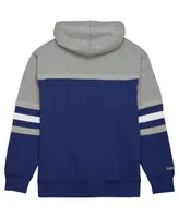Men's Mitchell & Ness Blue, Gray Tampa Bay Lightning Head Coach Pullover Hoodie
