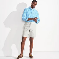 Lands' End Men's No Iron 9" Plain Front Chino Short