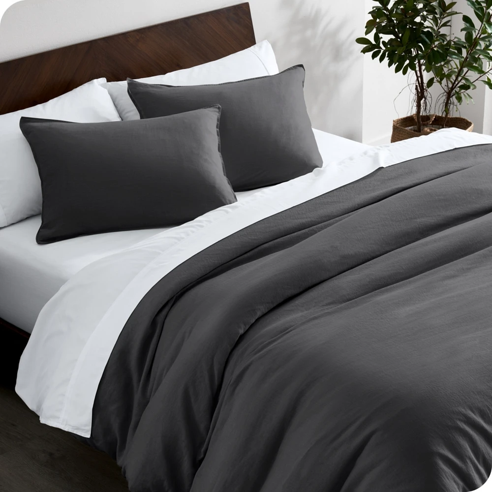 Bare Home Linen Queen Duvet Cover Set