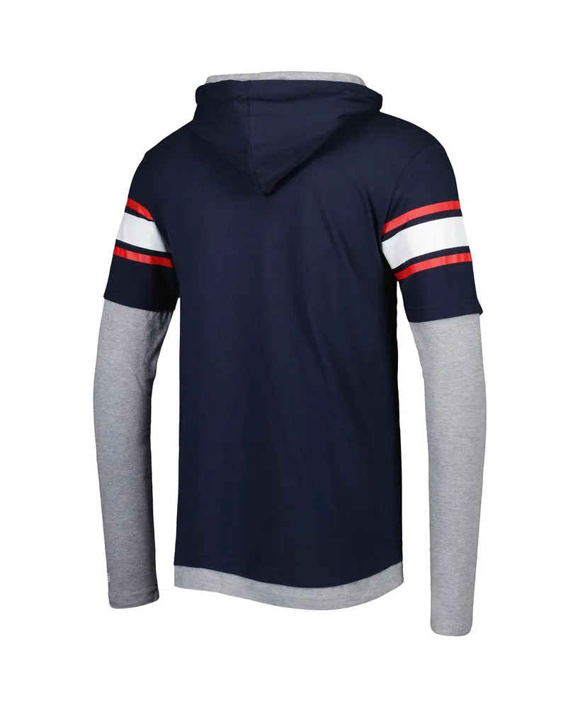 Men's New Era Navy New England Patriots Long Sleeve Hoodie T-shirt