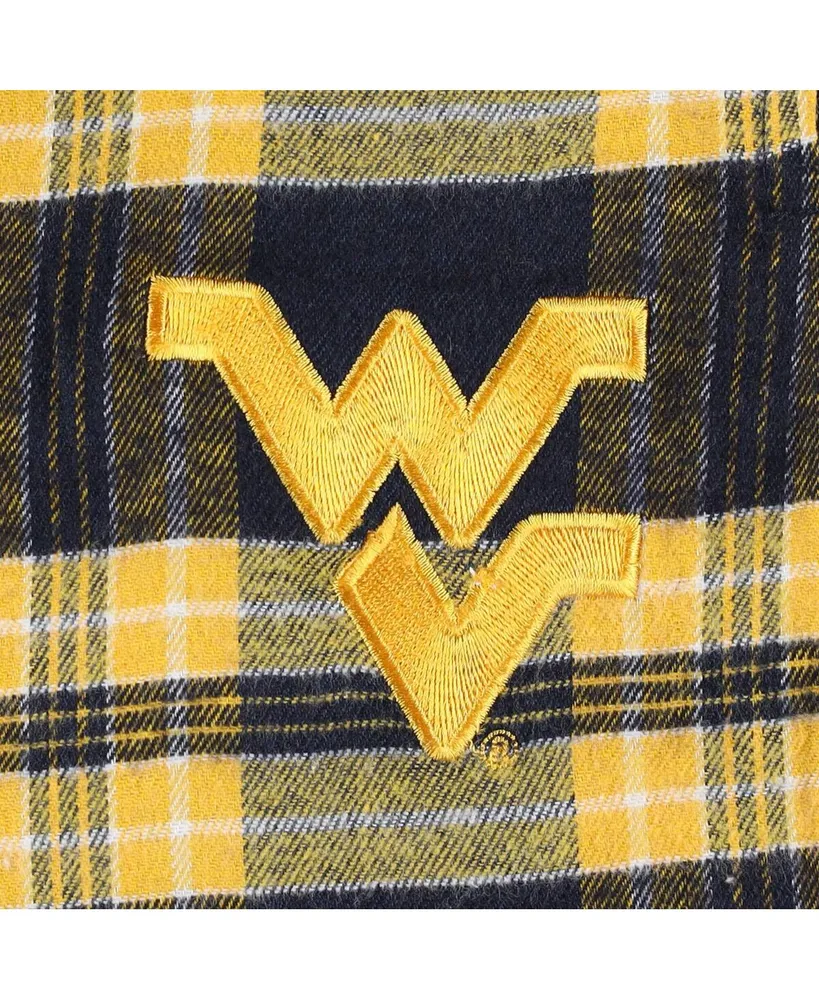 Men's Profile Navy Distressed West Virginia Mountaineers Big and Tall 2-Pack T-shirt Flannel Pants Set