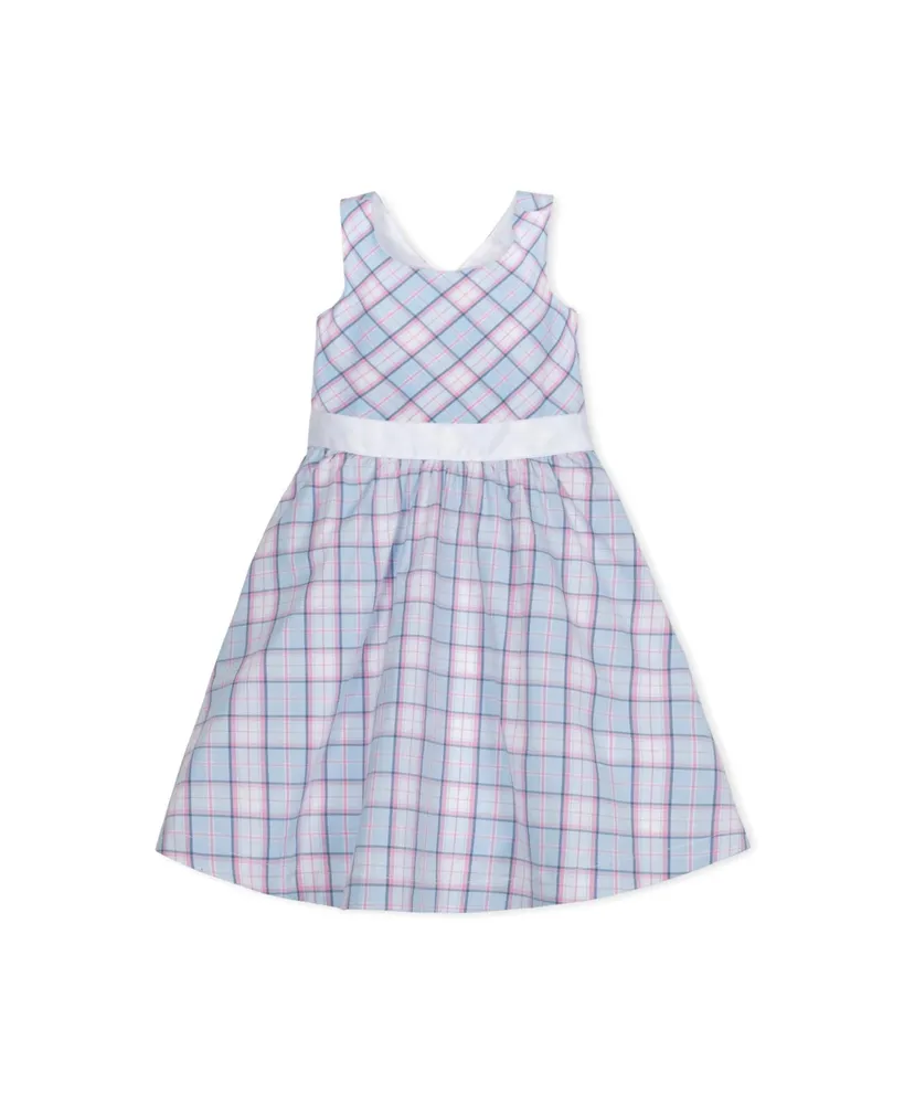 Hope & Henry Little Girls Sleeveless Special Occasion Party Dress with Cross Back Detail