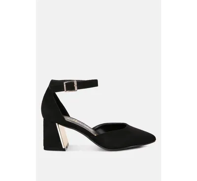 Womens rory metallic sling detail block heel sandals