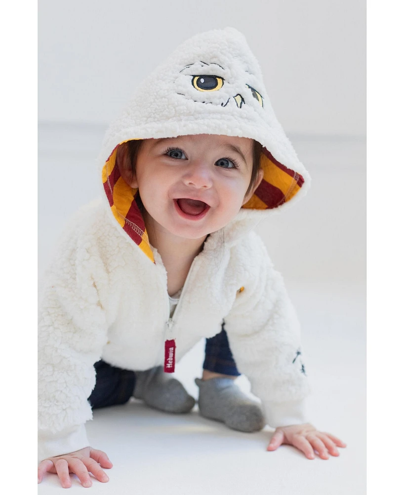 Harry Potter Hedwig Owl Fleece Zip Up Costume Hoodie Toddler| Child Boys