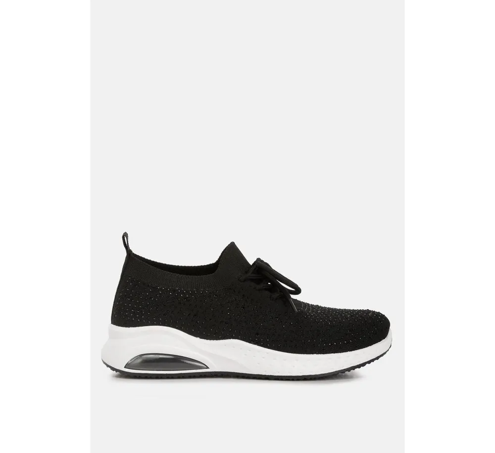 Women's elizha stud embellished lace up sneakers