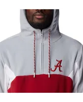 Men's Columbia Crimson Alabama Tide Lodge Quarter-Zip Hoodie