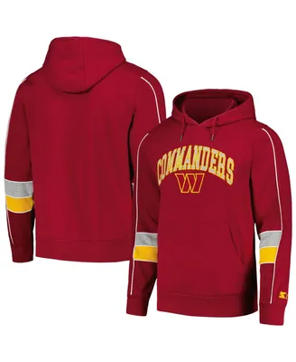 Men's Starter Burgundy Washington Commanders Captain Pullover Hoodie