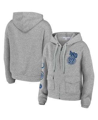 Women's Wear by Erin Andrews Heather Gray Indianapolis Colts Full-Zip Hoodie